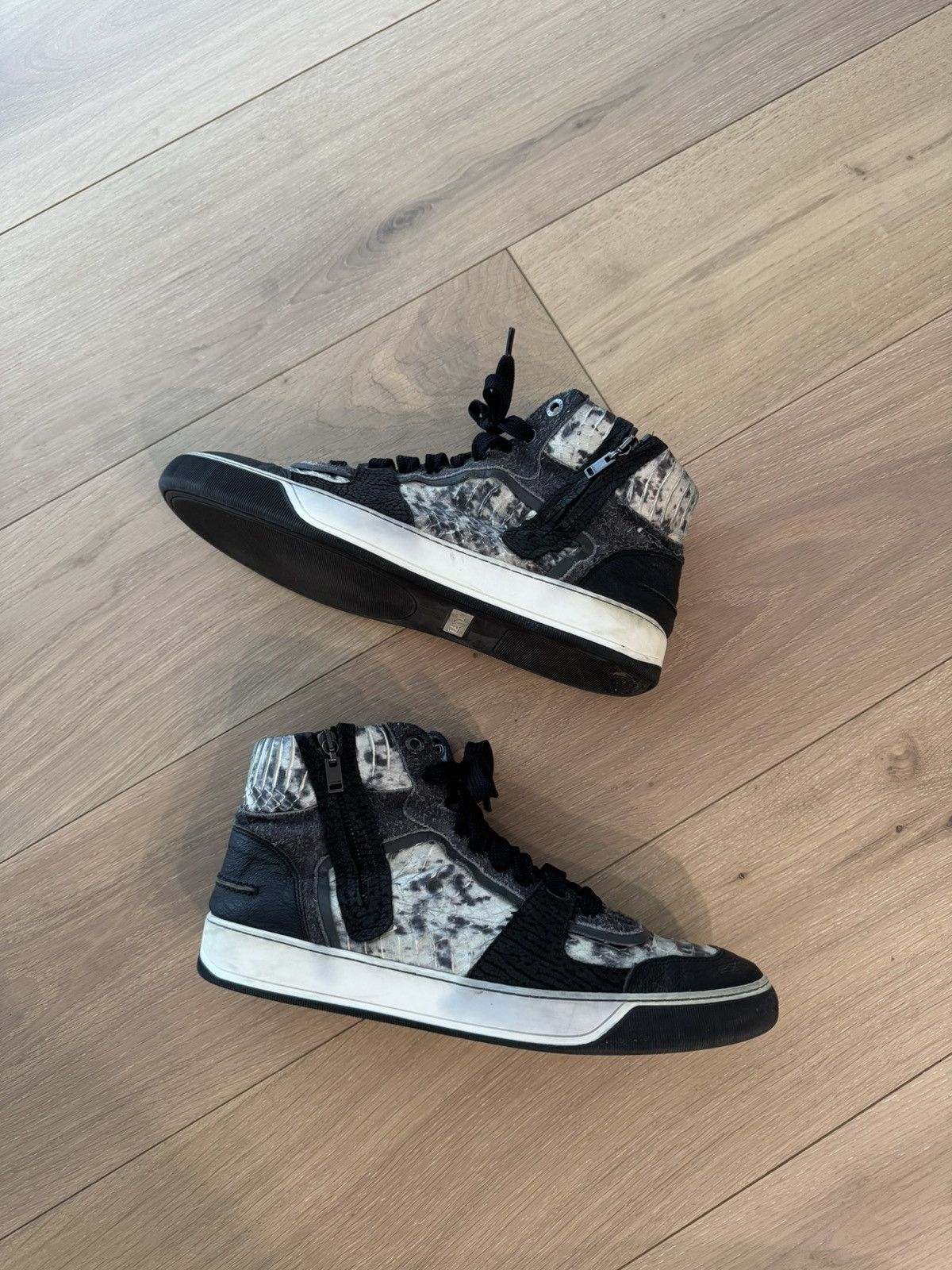 Lanvin Lanvin Men’s High top Sneakers Camo Sz 10 Snake Python Suede Size US 10 / EU 43 - 1 Thumbnail