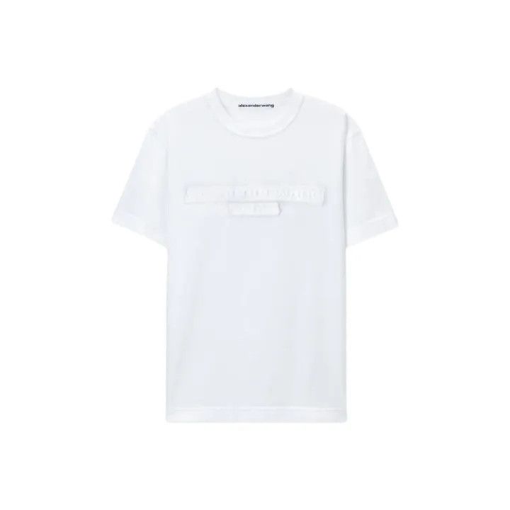 Alexander Wang Alexander Wang Distressed Logo Loose Fit T-Shirt 0079 Size L / US 10 / IT 46 - 1 Thumbnail