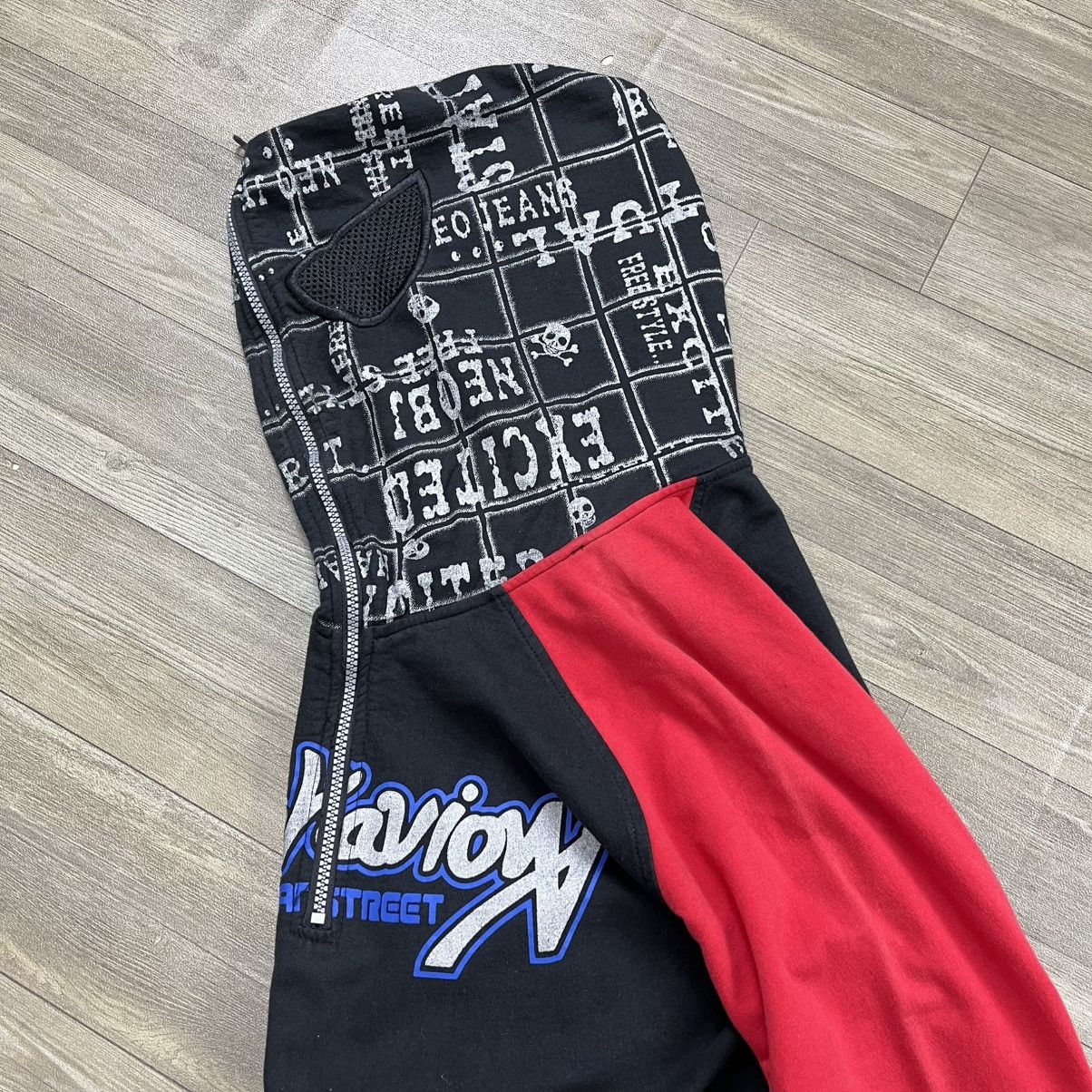 Beauty Beast 2000s Behaviour Urban Street Full Mask Half Zip Hoodie Y2K Size US M / EU 48-50 / 2 - 13 Thumbnail