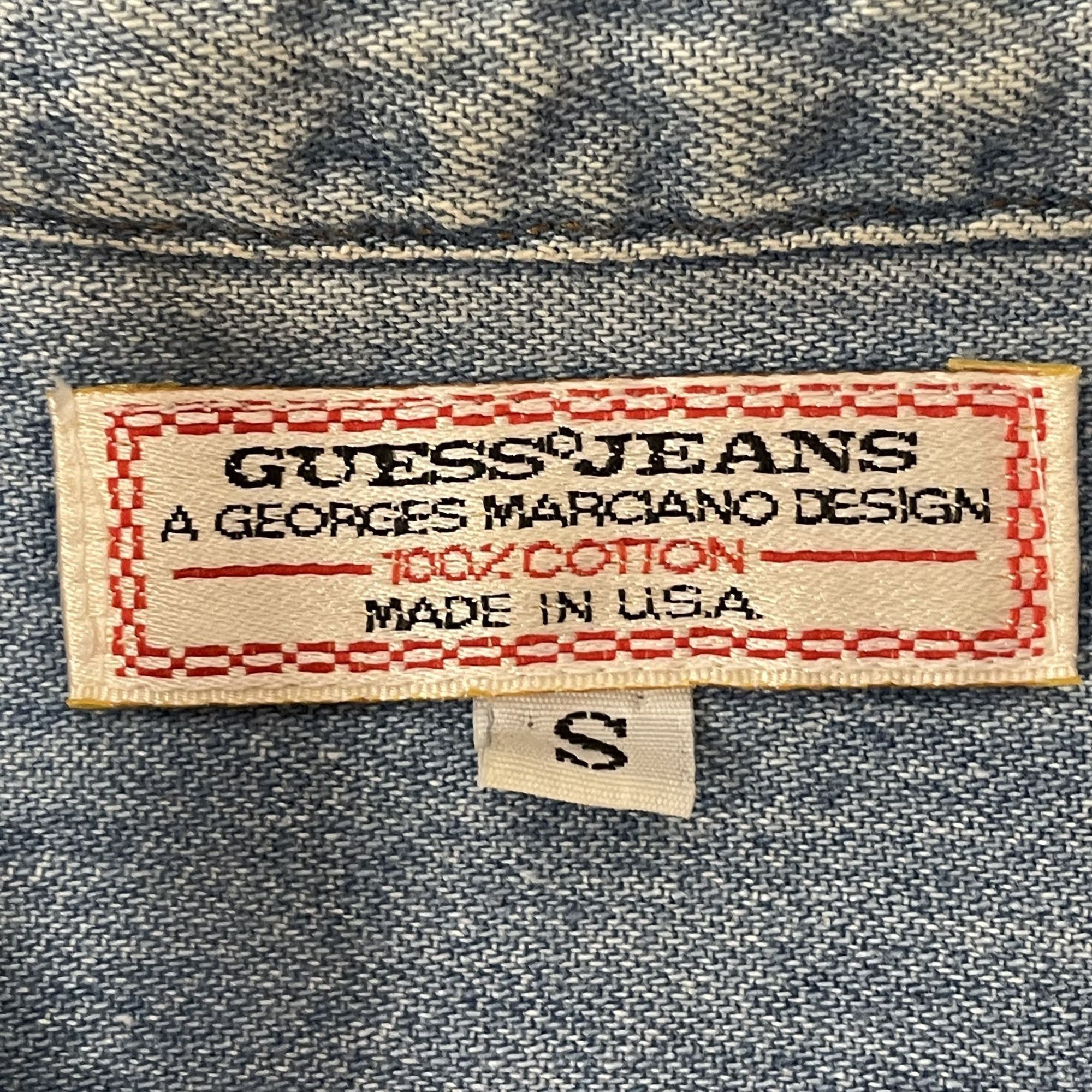 Guess Vtg Georges Marciano Blue Jean Btn Up Streetwear Shirt Size US S / EU 44-46 / 1 - 5 Thumbnail