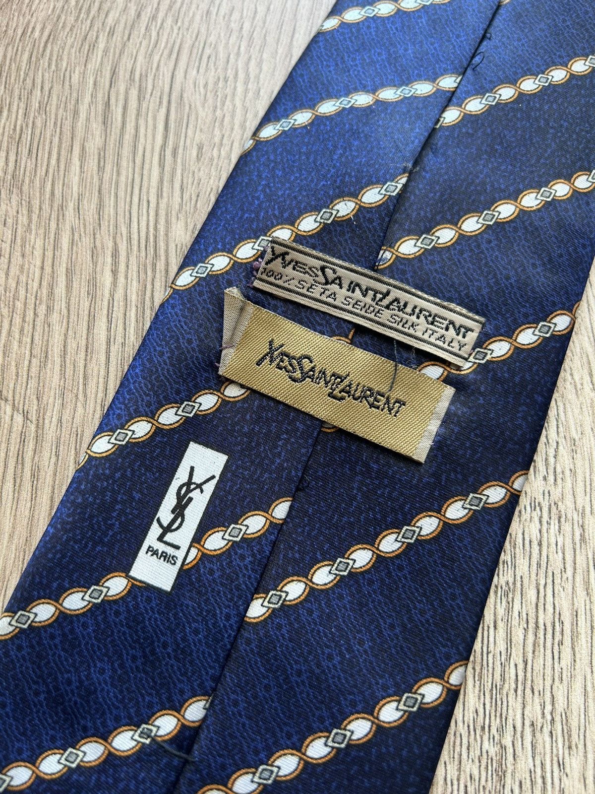 Vintage × Yves Saint Laurent Yves Saint Laurent Silk Pattern Tie Vintage Size ONE SIZE - 7 Thumbnail