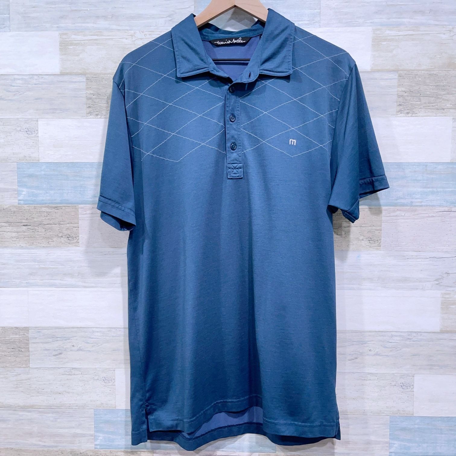 TravisMathew Travis Mathew Performance Golf Polo Shirt Blue L Size US L / EU 52-54 / 3 - 1 Thumbnail