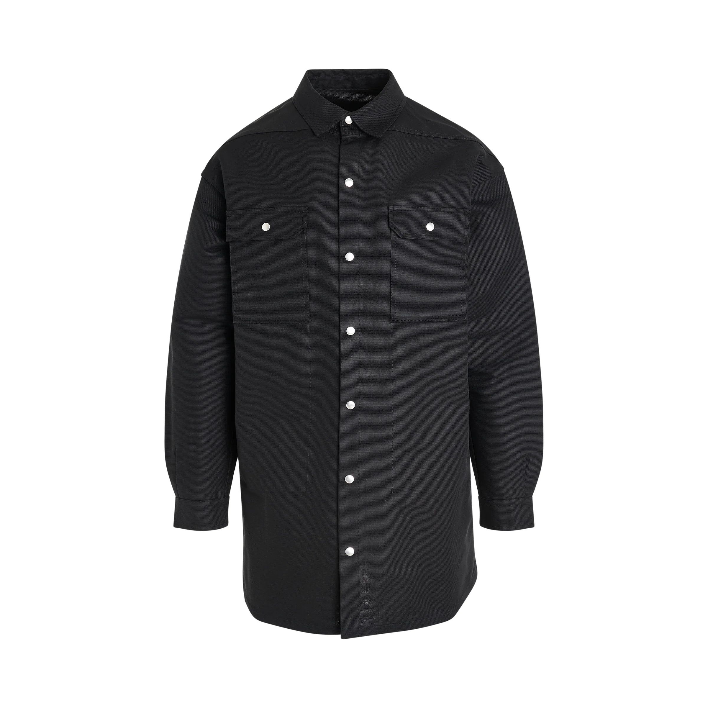Rick Owens o1mris0824 Outshirt Jacket in Black Size US S / EU 44-46 / 1 - 1 Thumbnail