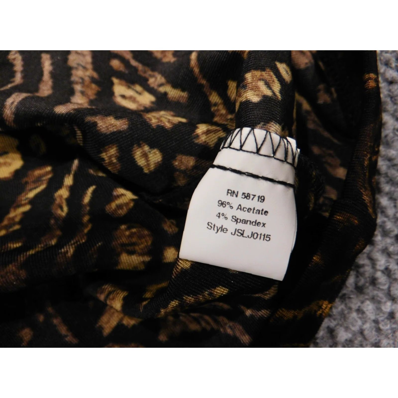 Vintage Choices Blouse Womens M Brown Crew Neck Pullover Stretch 3/4 Sleeve Floral Rayon Lyocell Button Casual Basic Regular Vintage No Size M / US 6-8 / IT 42-44 - 6 Thumbnail