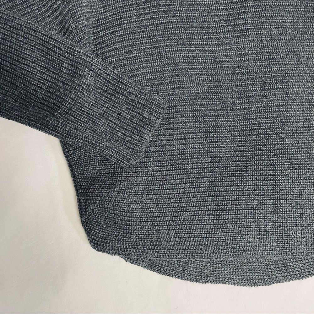 Elie Tahari Tahari Wool Blend Dark Grey Ribbed Sweater Size XS Size XS / US 0-2 / IT 36-38 - 8 Thumbnail