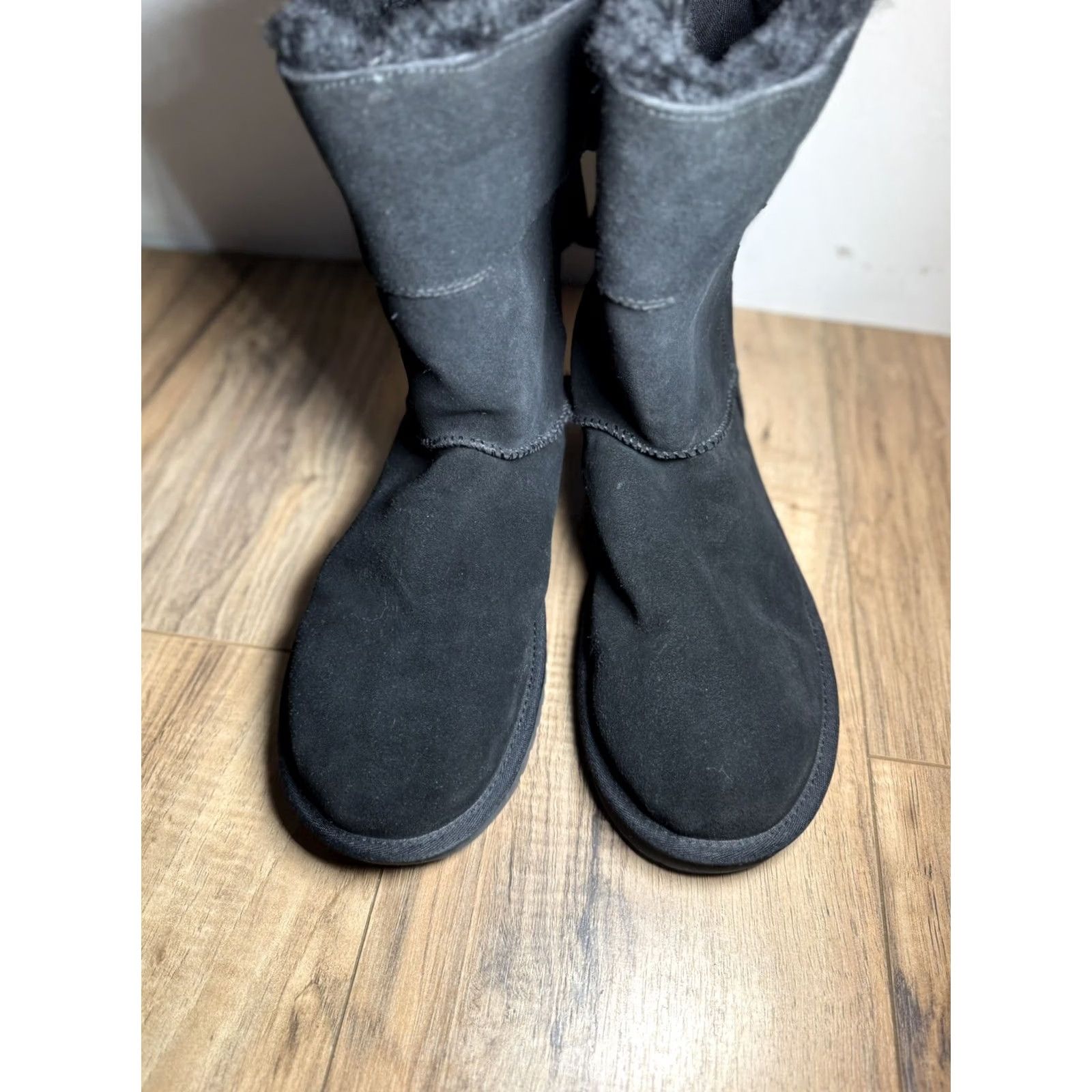 Vintage KOOLABURRA BY UGG Delene Mini BLACK BOOTS WOMAN’S Size 10 Suede Faux Fur Lining EVA Outsole M 41 EU 8 UK Vintage No Size US 8 / IT 38 - 5 Thumbnail