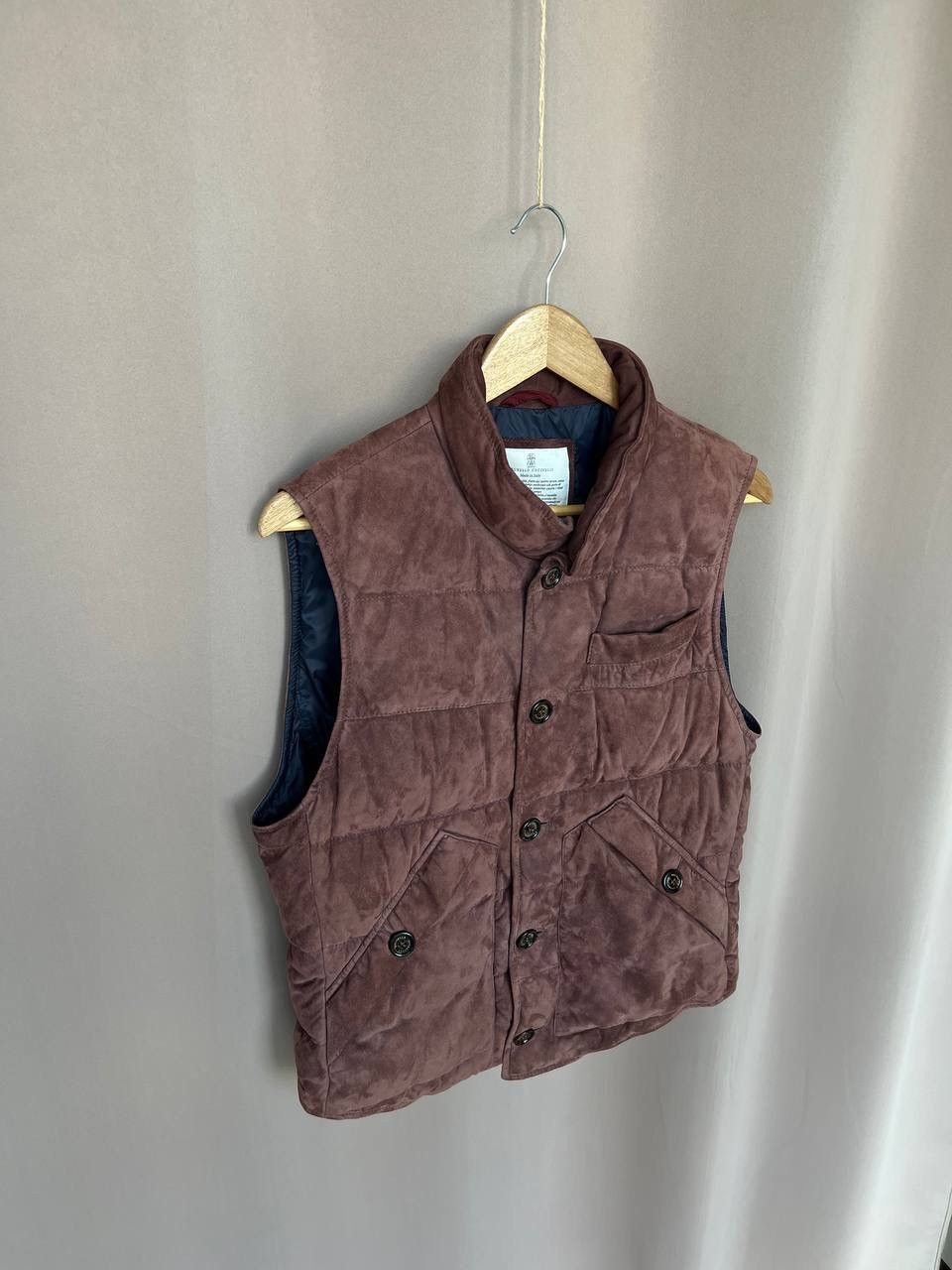 Brunello Cucinelli RRP $3745 Brunello Cucinelli Suede Vest Luxury Mens Size S Size US S / EU 44-46 / 1 - 5 Thumbnail