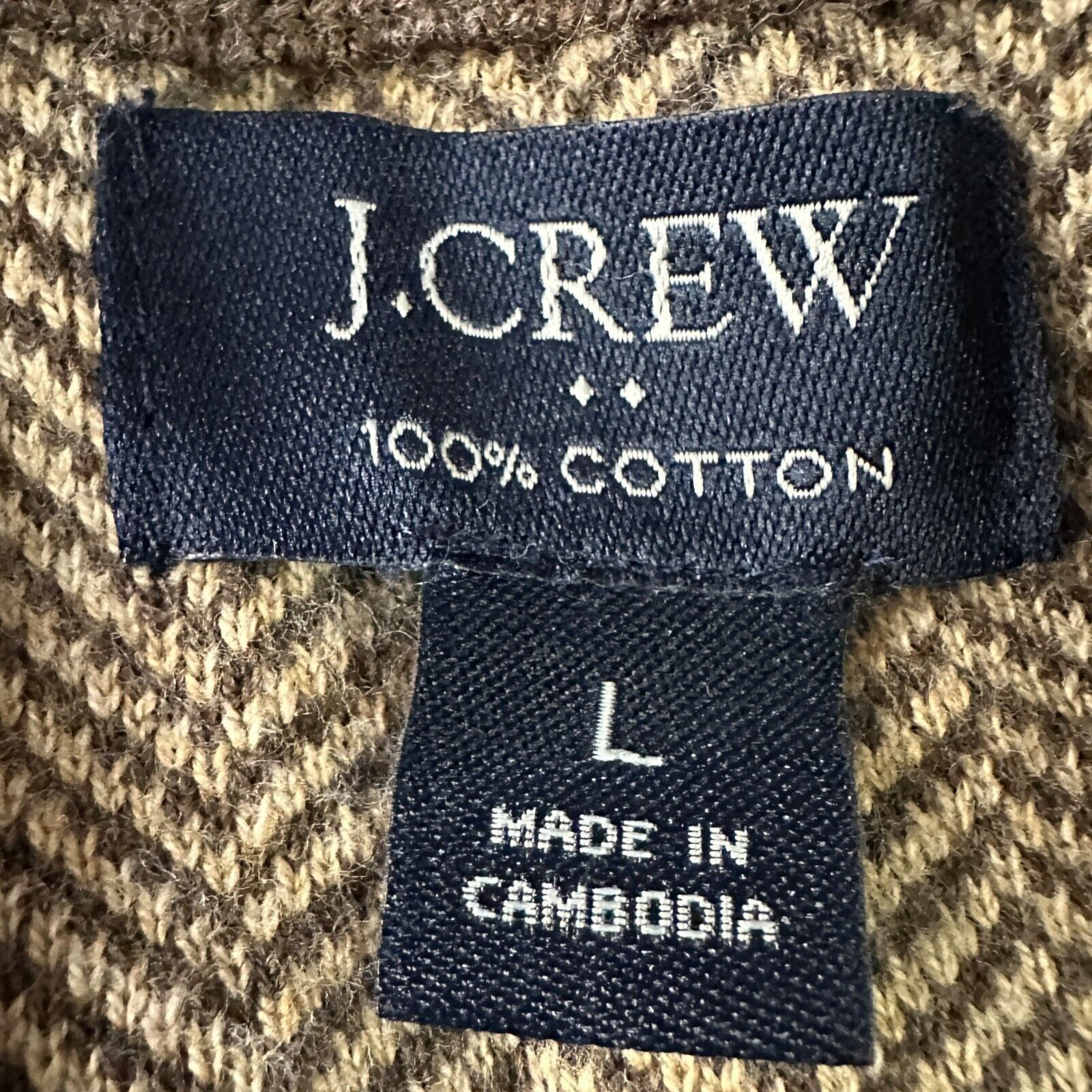 J.Crew J.Crew 1/4 Zip Sweater Men’s Large Brown Tan Herringbone Size US L / EU 52-54 / 3 - 6 Thumbnail