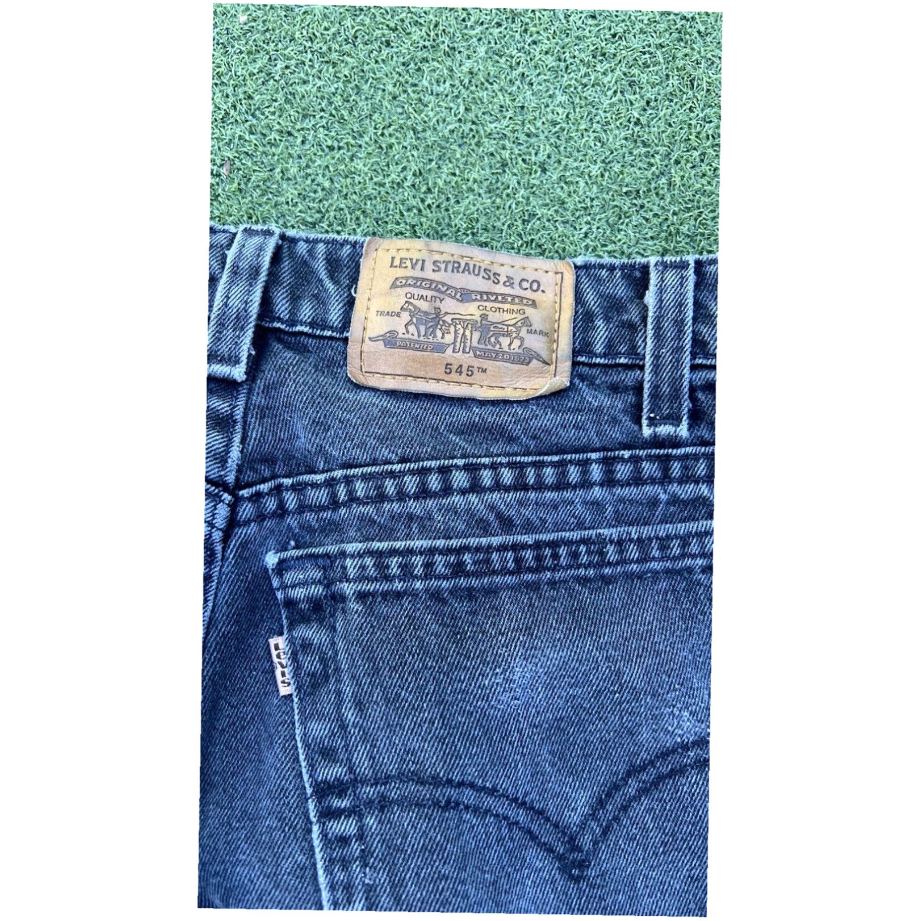 Levi's Vintage 90s Levis 545 Gold Tab Loose Fit 32 X28 USA Black Denim Jeans Size US 32 / EU 48 - 4 Thumbnail