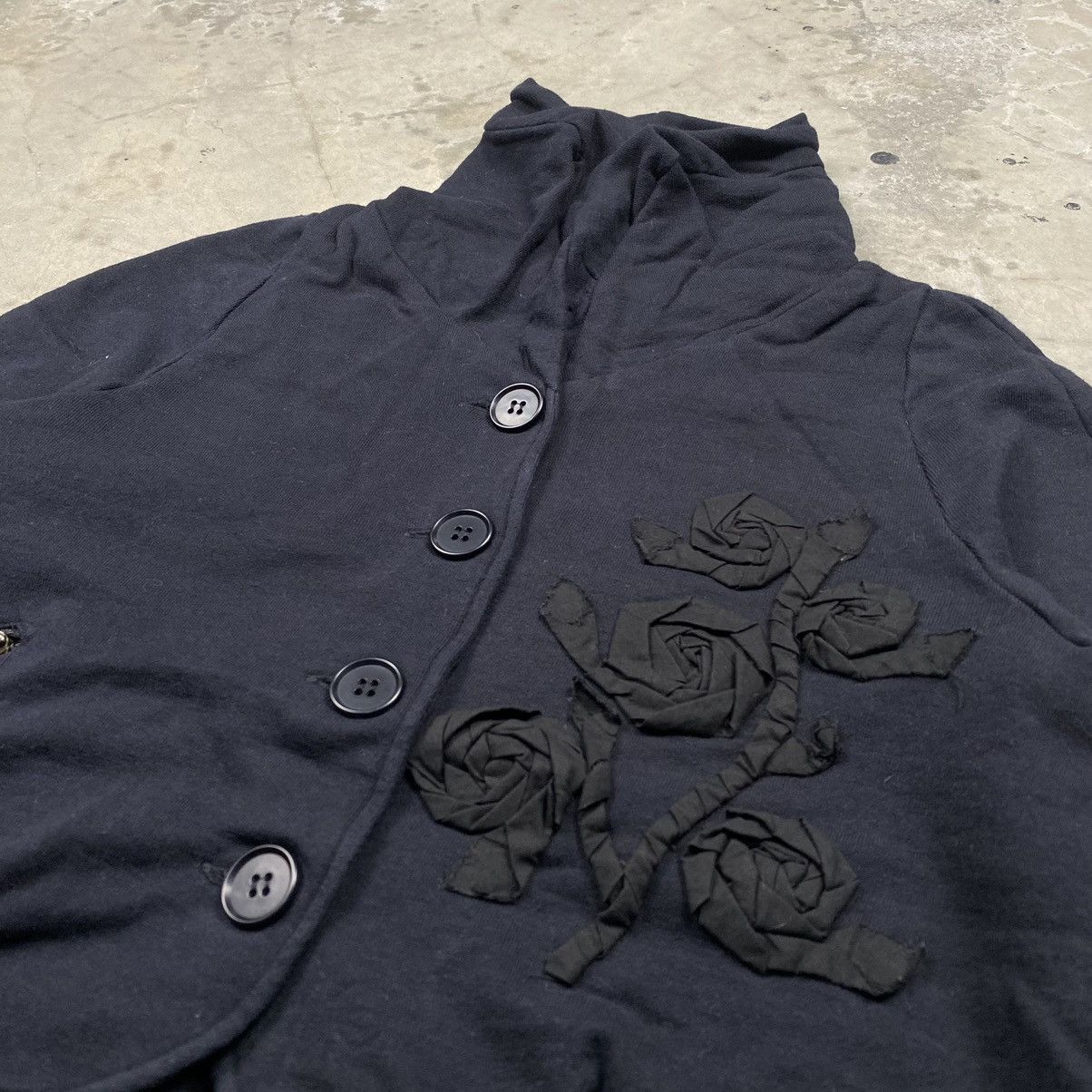 Designer × Japanese Brand × Le Grande Bleu (L.G.B.) Grail 90s Accole Japan Floral Cropped Button Down Size S / US 4 / IT 40 - 2 Thumbnail
