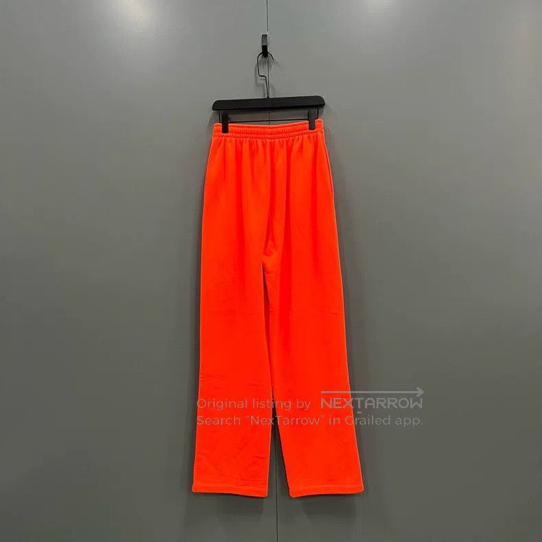Balenciaga Balenciaga size S Orange Embroidered Logo Sweatpants Size US 27 - 2 Thumbnail