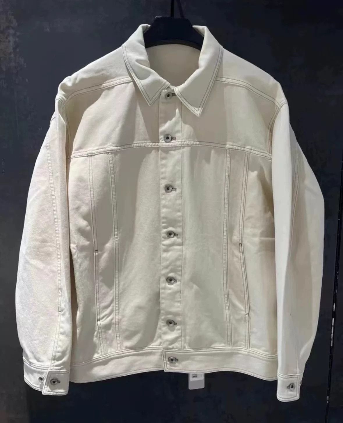 Rick Owens Drkshdw Rick Owens White Denim Jacket S Size US S / EU 44-46 / 1 - 1 Thumbnail