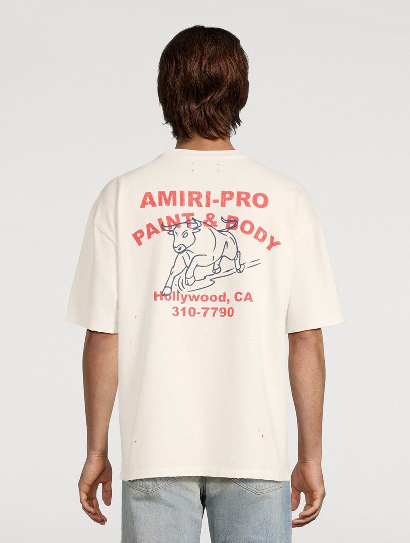 Amiri o1h1sh11225 Bull Oversized Tee in White Size US XL / EU 56 / 4 - 3 Thumbnail