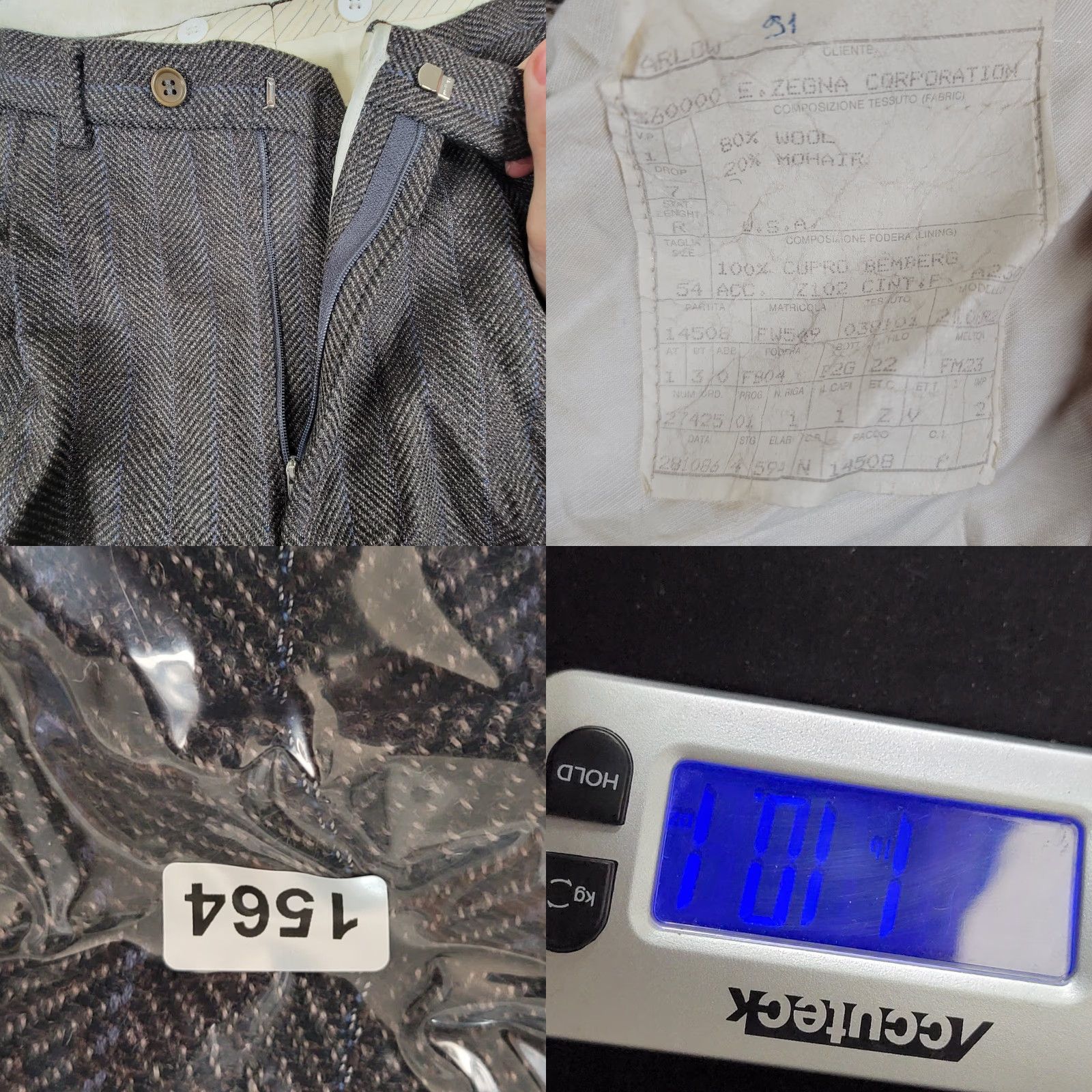 Vintage GENERIC MENS DRESS PANTS IN DARK Brown Wool Blend Striped 34x30 Casual Regular Mens Dress Pants 34 Brown Mens Size US 34 / EU 50 - 10 Thumbnail