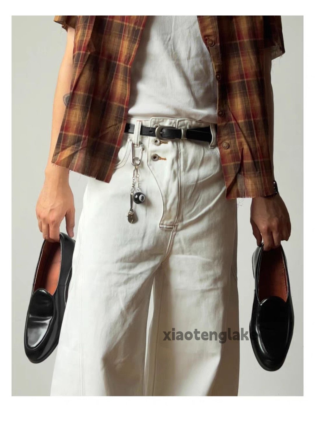 Jean xz utility loose baggy flared vintage wide Leg jeans Size US 28 / EU 44 - 4 Thumbnail