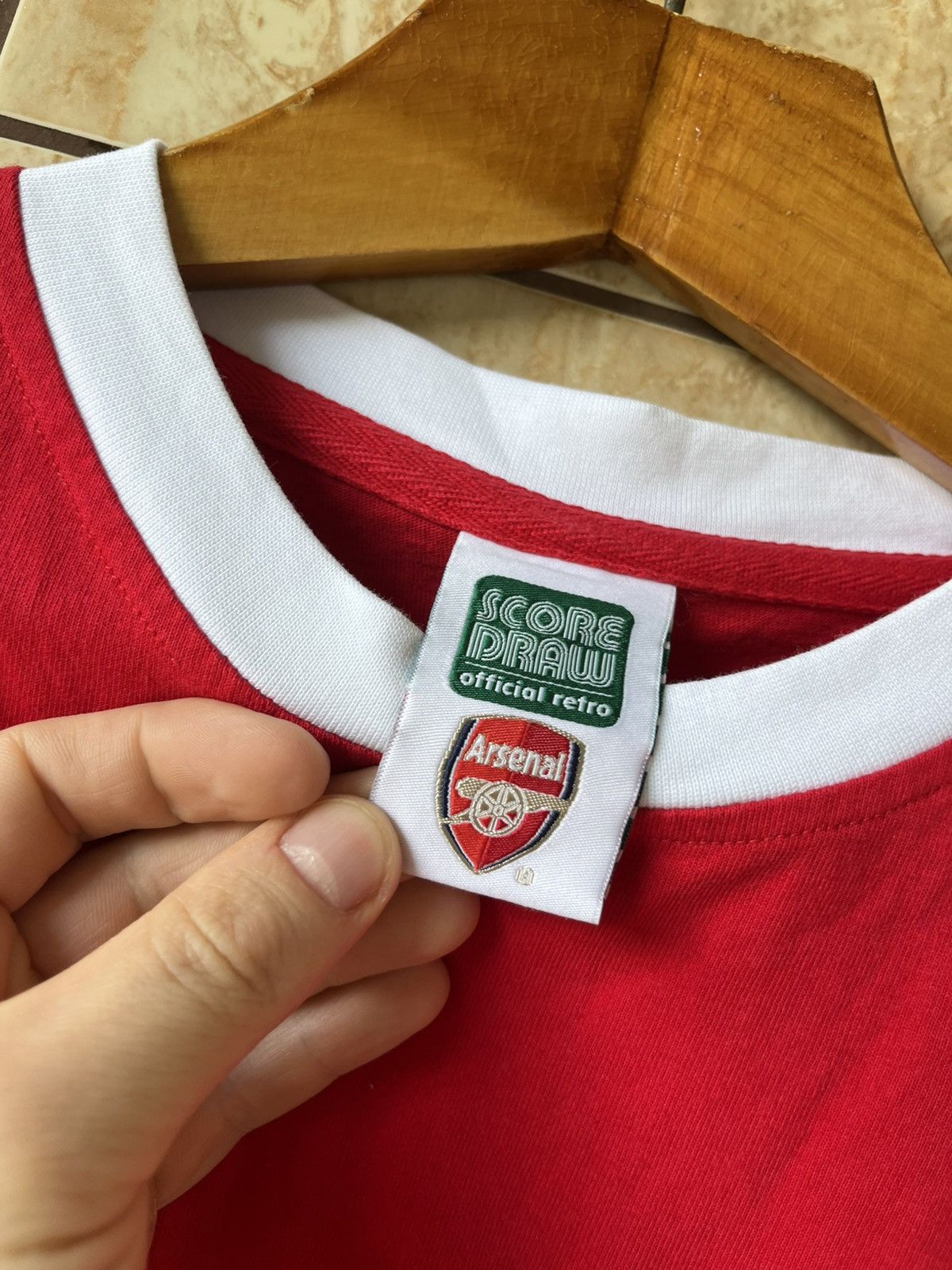Vintage Vintage Score Draw Oficcial Arsenal FC long sleeve jersey Size US XL / EU 56 / 4 - 5 Thumbnail