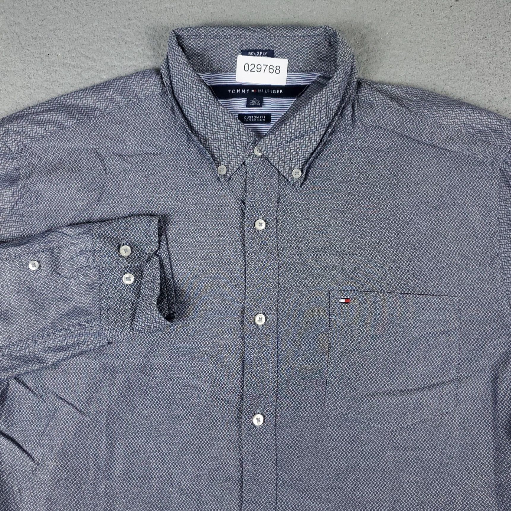 Tommy Hilfiger Tommy Hilfiger Shirt Mens XL Blue Button-Up Long Sleeve Casual Button-Down Collared Size US XL / EU 56 / 4 - 2 Thumbnail