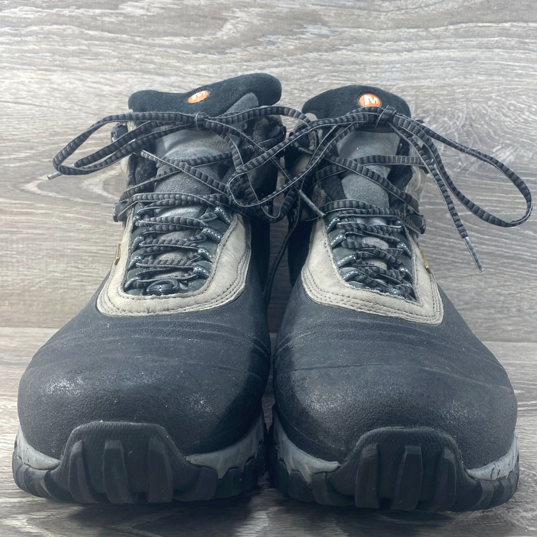 Merrell Merrell Mens 14 Boots Waterproof Continuum Opti Warm Winter Hiking Vibram Sole 200 G Insulation Black Gray Size US 13 / EU 46 - 4 Thumbnail
