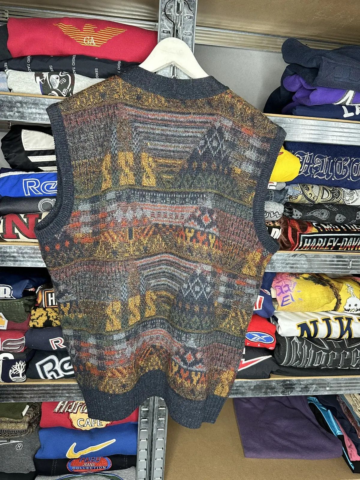 Vintage Vintage Old Money Cardigan Sweater Vest Gallery Art Knit Y2K Size US M / EU 48-50 / 2 - 2 Thumbnail