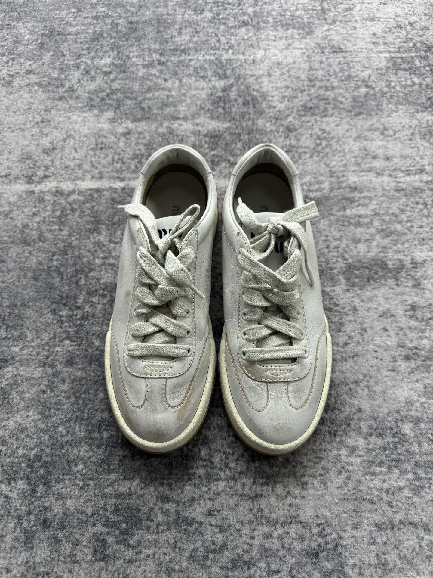 Miu Miu Miu Miu Distressed Deutsche Training Shoes Dirty Shoes| Size US 8 / IT 38 - 2 Thumbnail
