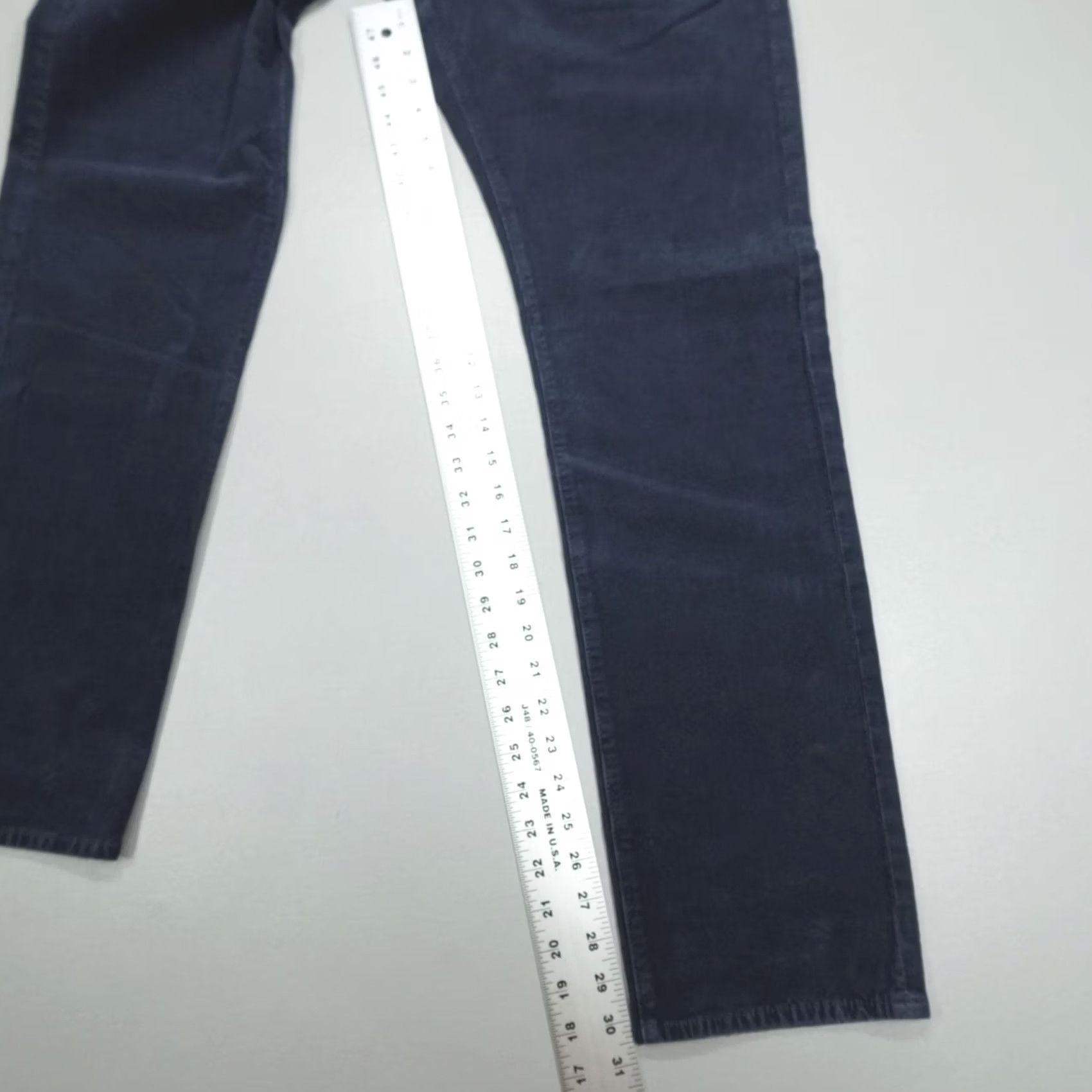 Vintage AG Adriano Goldschmied Jeans The Graduate Tailored Leg Men’s 31x30 Corduroy Blue Size US 31 - 7 Thumbnail
