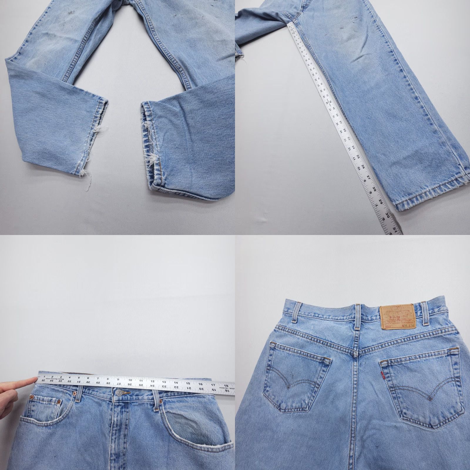 Levi's VINTAGE Levi's 560 Jeans Mens 34 x 30 Blue Denim Relaxed Fit 90s American Baggy Tapered Style Comfort Pockets Zip Closure Men's Jeans Size US 34 / EU 50 - 8 Thumbnail
