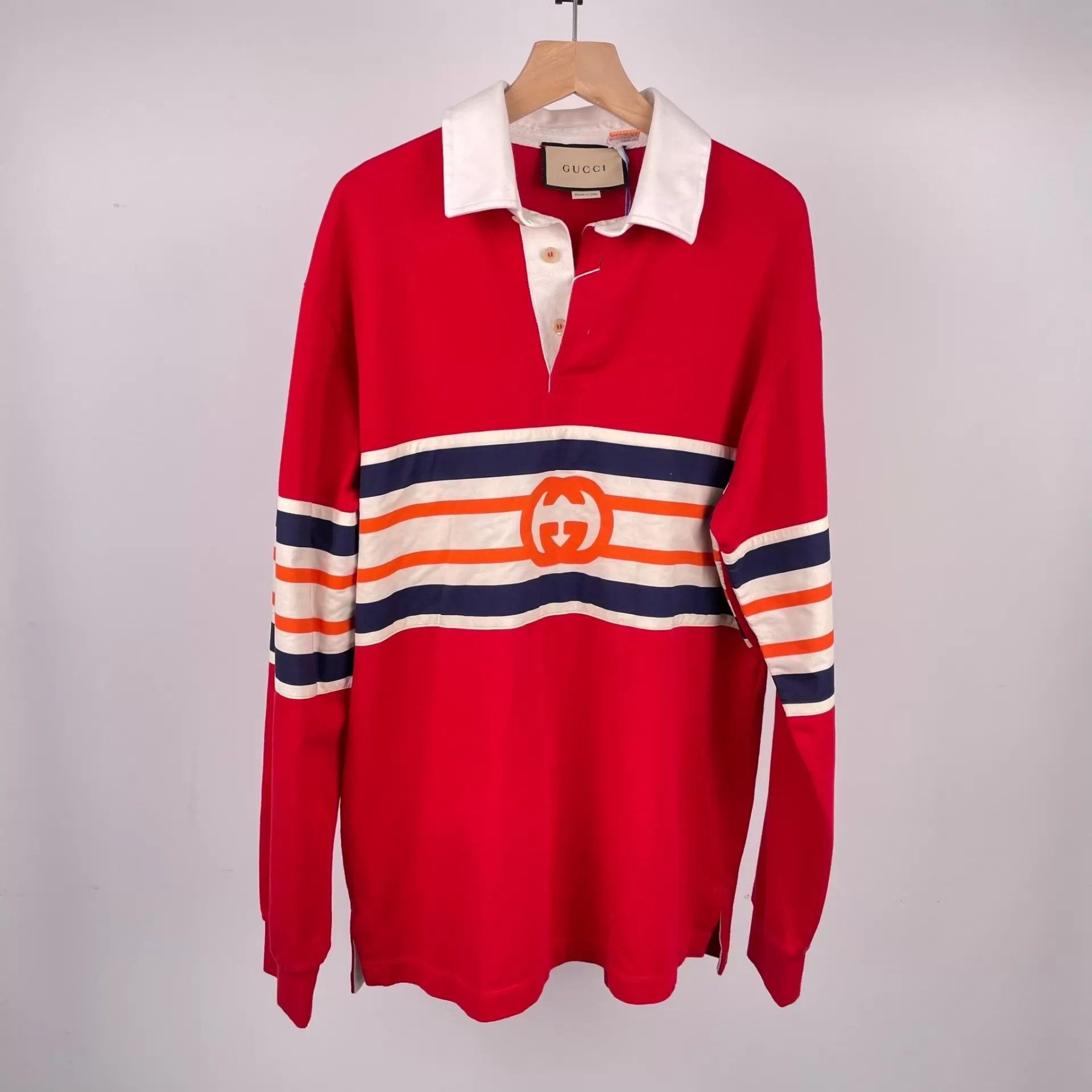 Gucci Gucci Cotton Belted Logo Pullover Sweatshirt XS Size US XS / EU 42 / 0 - 1 Thumbnail