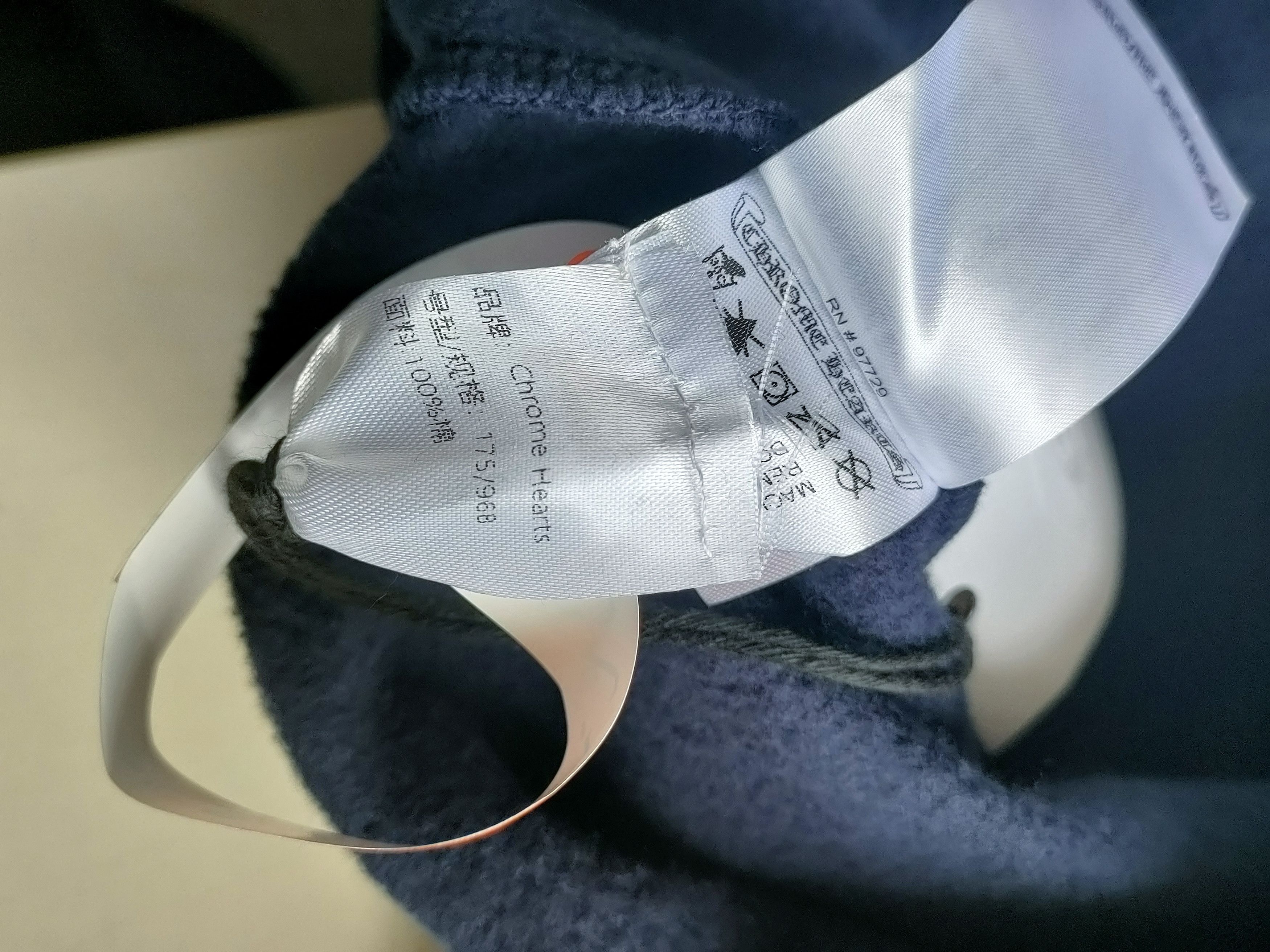 Chrome Hearts Chrome Hearts Yellow Script Sleeve Navy Hoodie Size US M / EU 48-50 / 2 - 9 Thumbnail