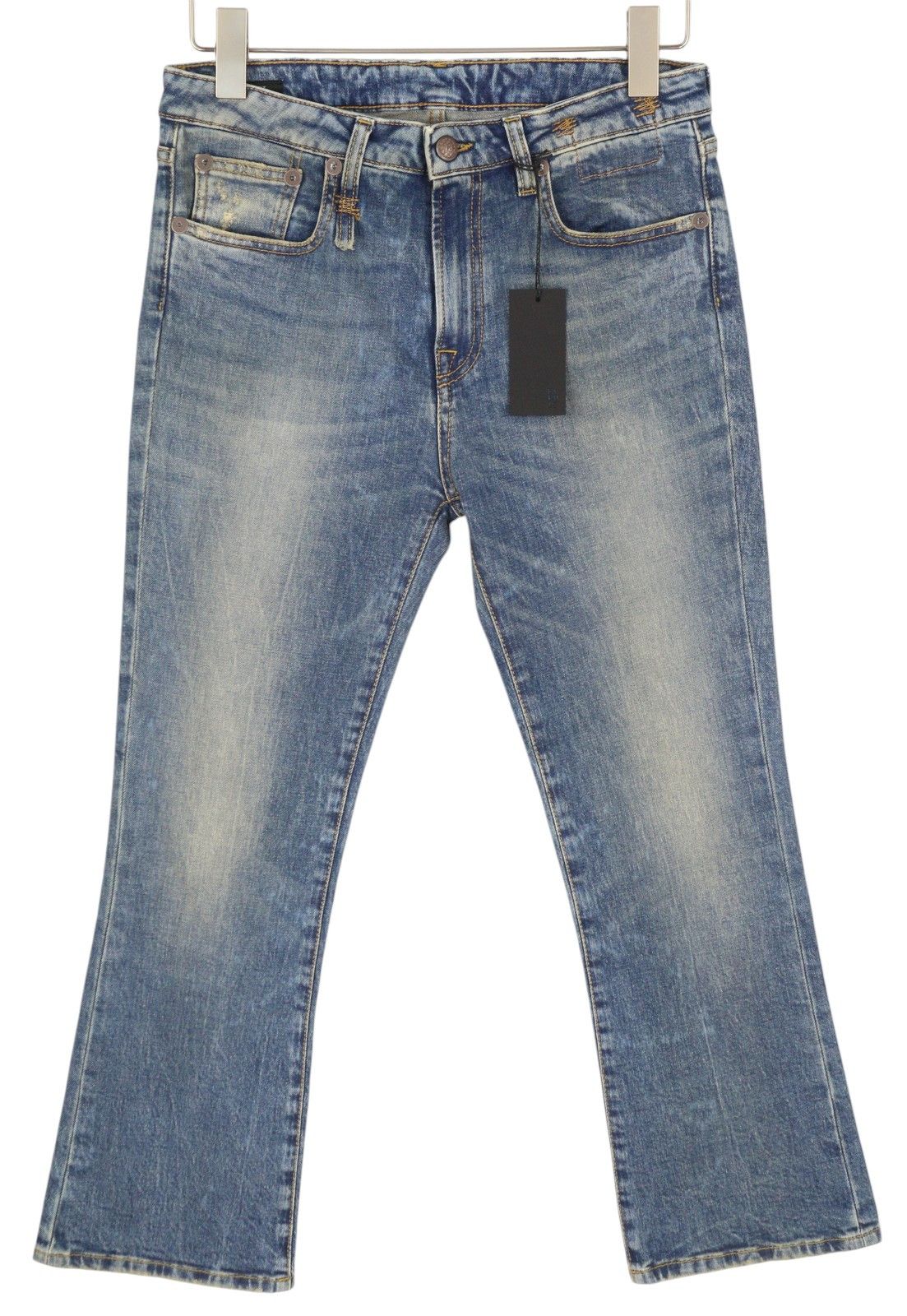 R13 KICK FIT 28 Kelly Stretch Washed Faded Ankle Length 86326 Size 28" / US 6 / IT 42 - 3 Thumbnail