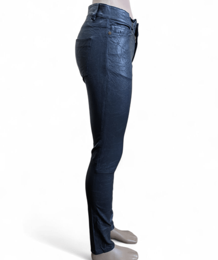 Zadig & Voltaire ZADIG VOLTAIRE Crinkled Wrinkled Phlame Leather Pants Size 34" / US 12 / IT 48 - 6 Thumbnail
