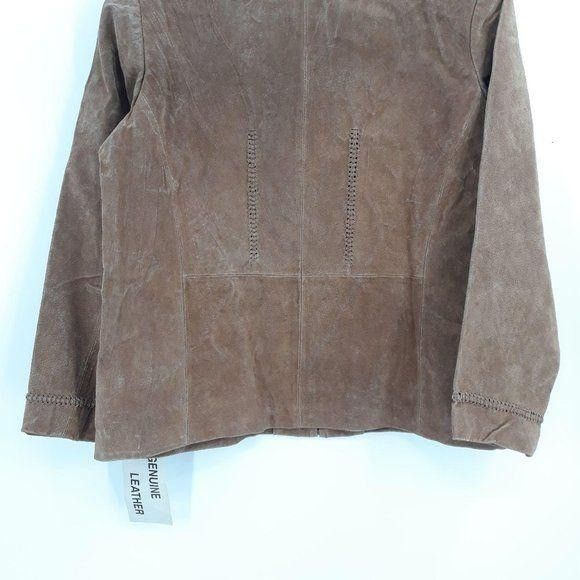 Vintage Vtg 80s JL Genuine Leather Jacket Sz 16W Brown Suede Braided Size XXL / US 16-18 / IT 52-54 - 8 Thumbnail