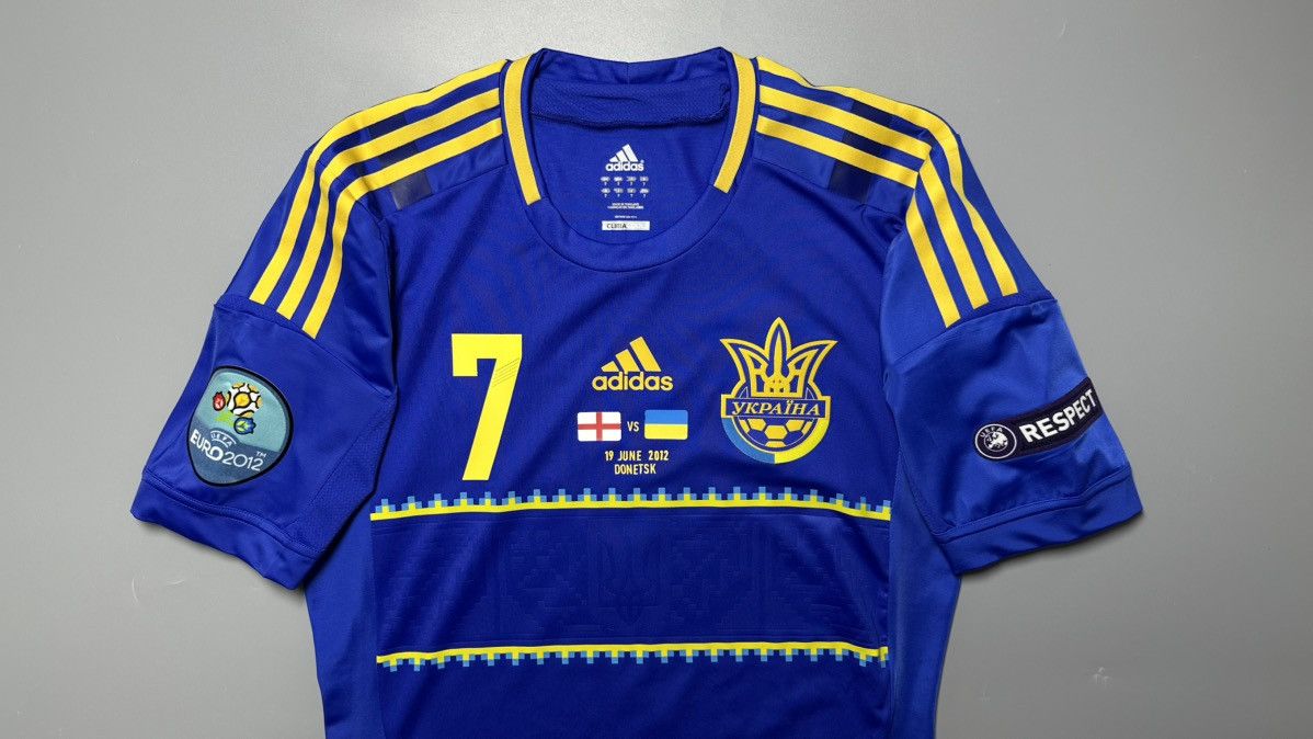Adidas UKRAINE ADIDAS TECHFIT 2012 EURO SOCCER JERSEY #7 SHEVCHENKO Size US L / EU 52-54 / 3 - 3 Thumbnail