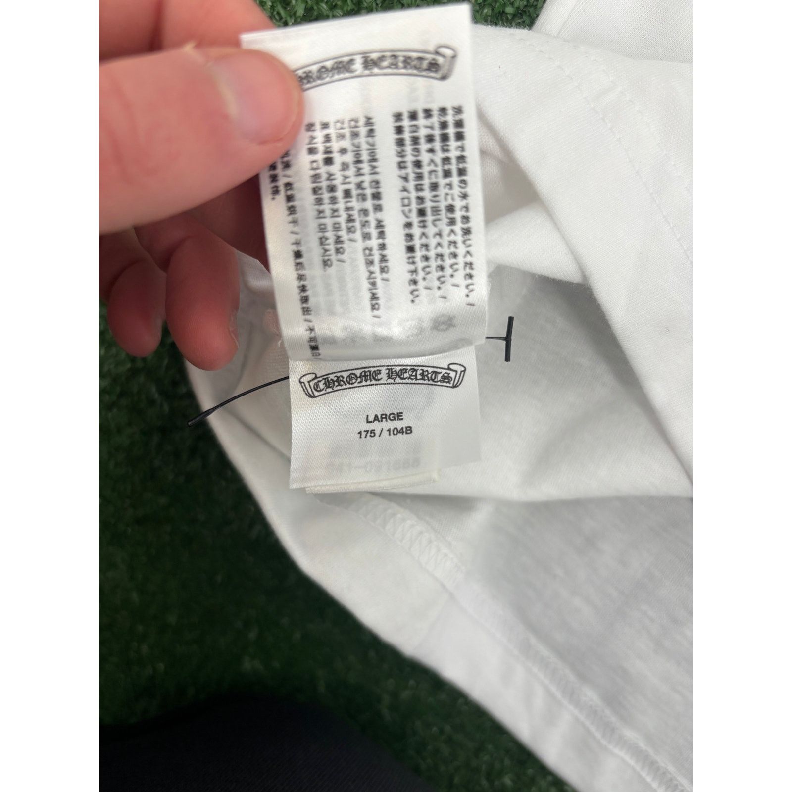 Chrome Hearts Chrome Hearts Blue Neck Logo White S/S T-Shirt Size Large Size US L / EU 52-54 / 3 - 8 Thumbnail