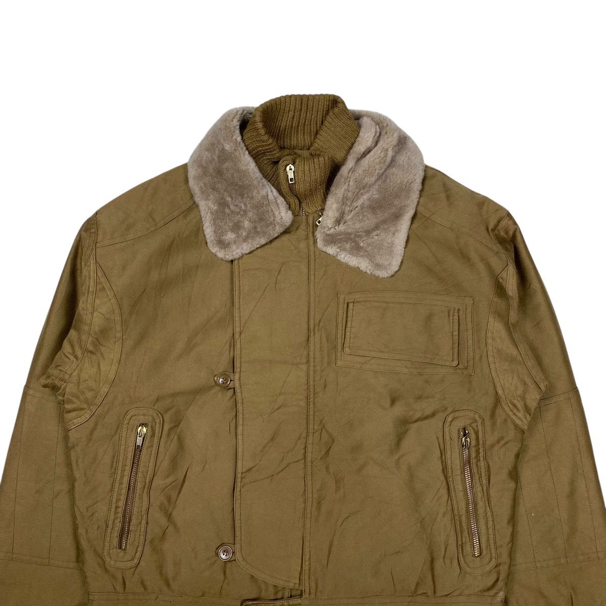 Salvatore Ferragamo × Vintage Salvatore Ferragamo Firenze Fur Flight Jacket Size US M / EU 48-50 / 2 - 10 Thumbnail