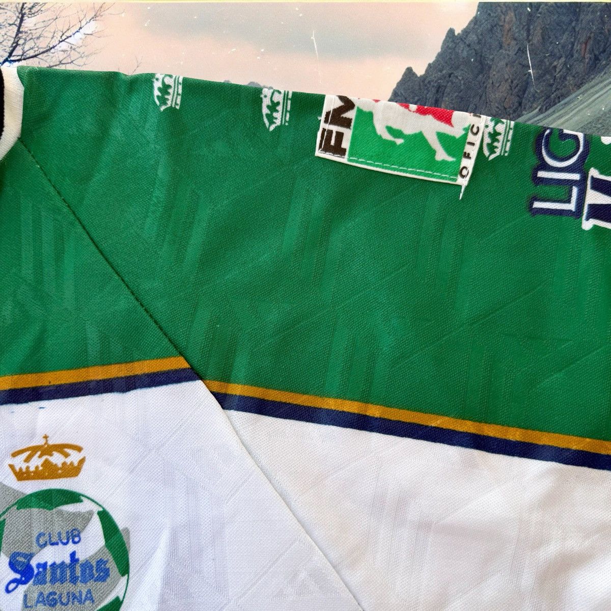 Vintage 90s Santos Laguna Mexican Bootleg Soccer Futbol Jersey XL. Size US XL / EU 56 / 4 - 9 Thumbnail