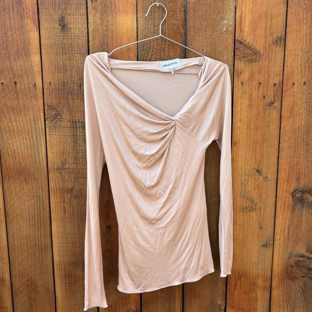 Emilio Pucci Y2K Long Sleeve Stretch Shirt