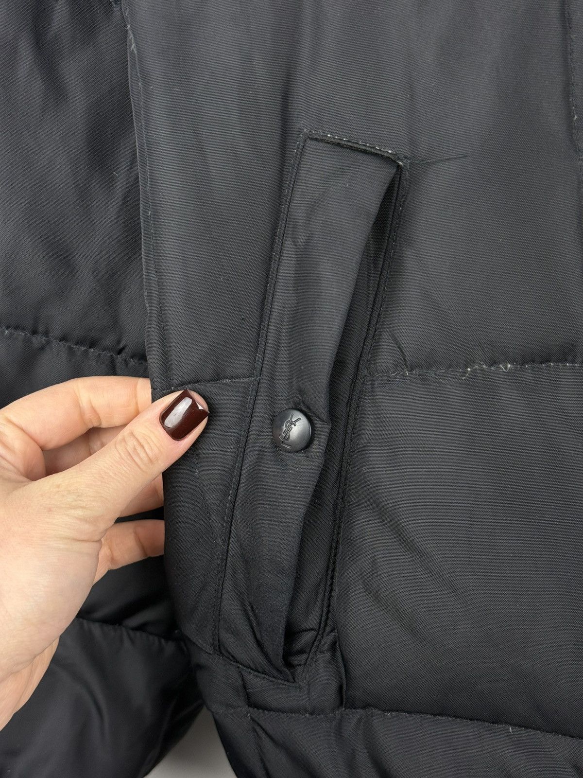 Yves Saint Laurent VTG 90s Yves Saint Laurent YSL Logo Nylon Down Puffer Jacket Size US L / EU 52-54 / 3 - 9 Thumbnail