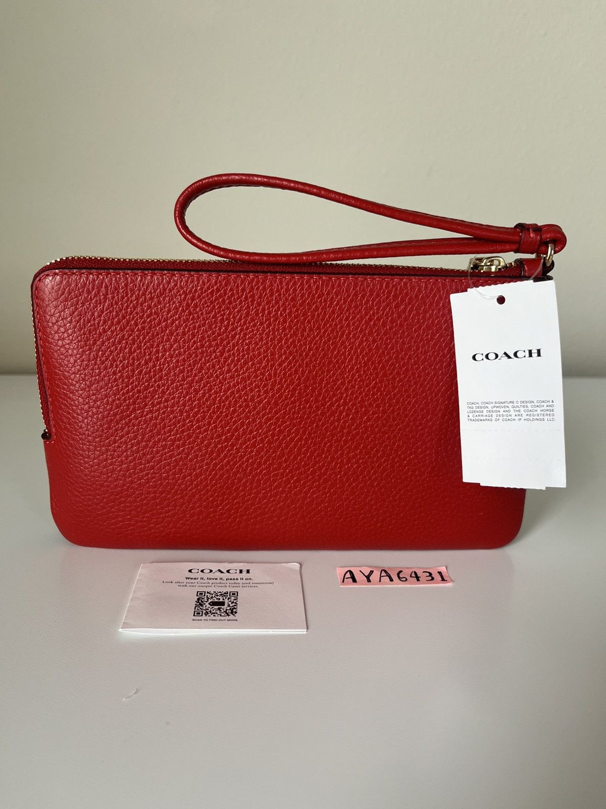 Coach Coach double zip wristlet in signature canvas Size ONE SIZE - 4 Thumbnail