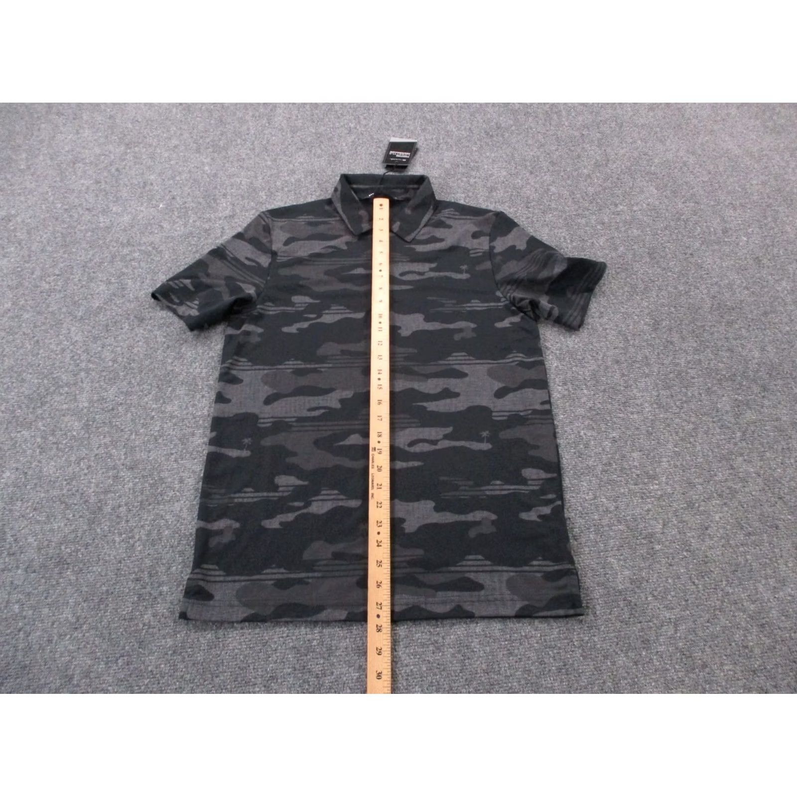 TravisMathew Travis Mathew Shirt Mens S Gray Camo Golf Polo Performance Sport Stretch NEW Size US S / EU 44-46 / 1 - 3 Thumbnail
