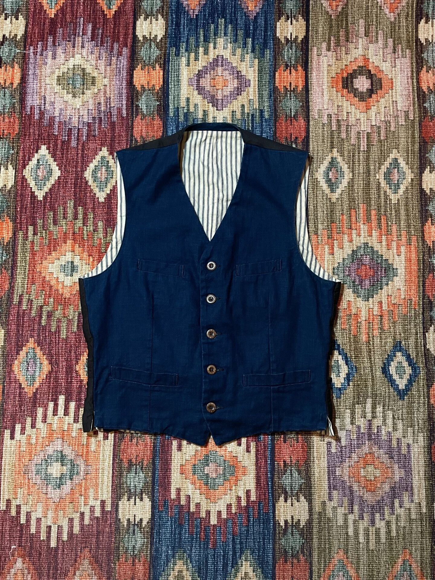 Mister Freedom Mister Freedom Indigo Dyed Work Vest Size US M / EU 48-50 / 2 - 1 Thumbnail