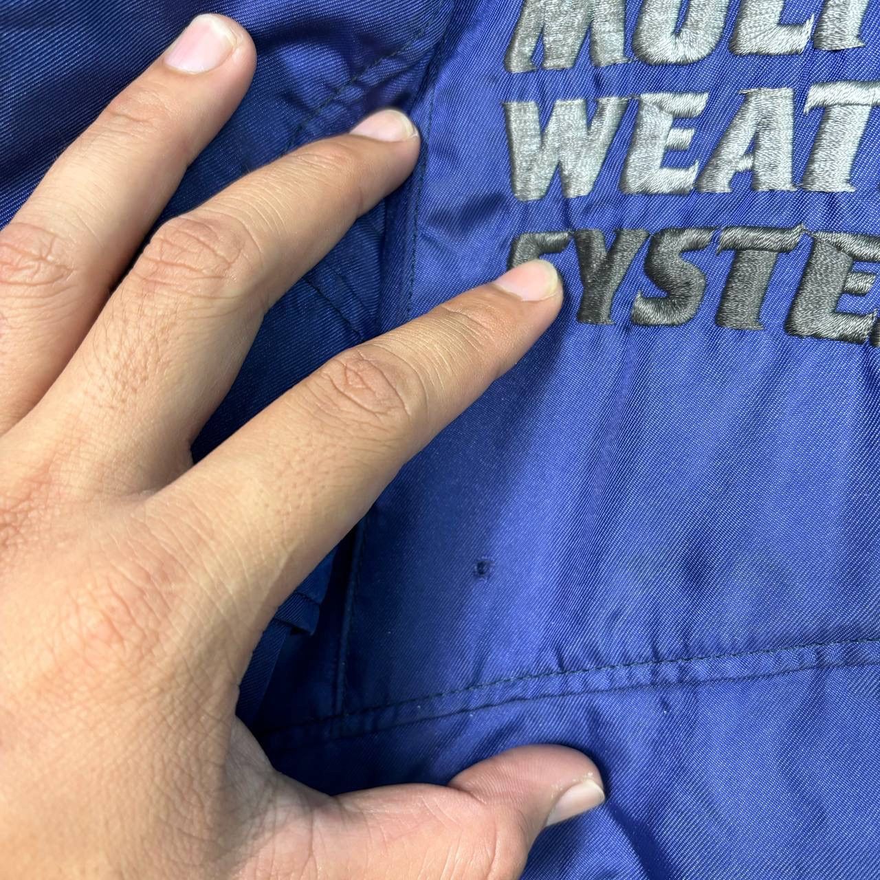 BMW Vtg 90s BMW Motorrad Multi-Weather System Blue Jacket L Size US L / EU 52-54 / 3 - 9 Thumbnail