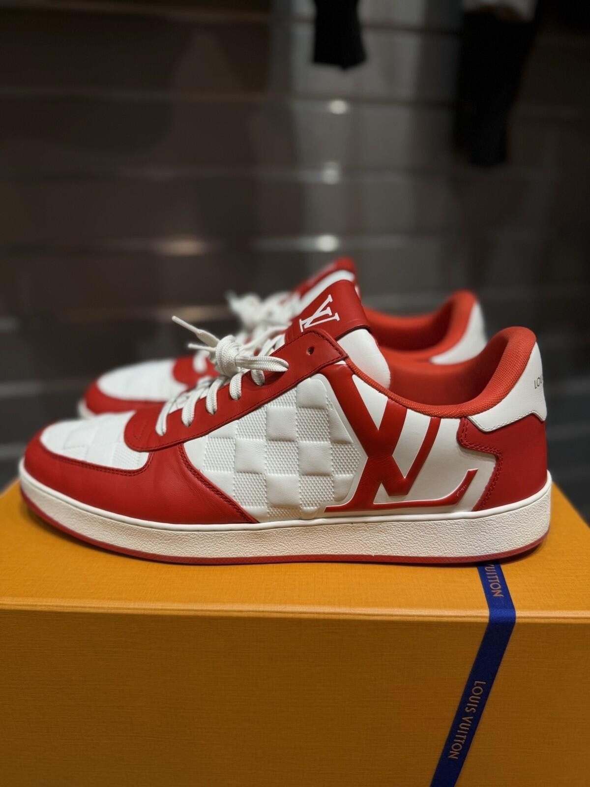 Louis Vuitton Louis Vuitton Rivoli Red Low Top Sneakers Size 10LV/11US Size US 11 / EU 44 - 4 Thumbnail
