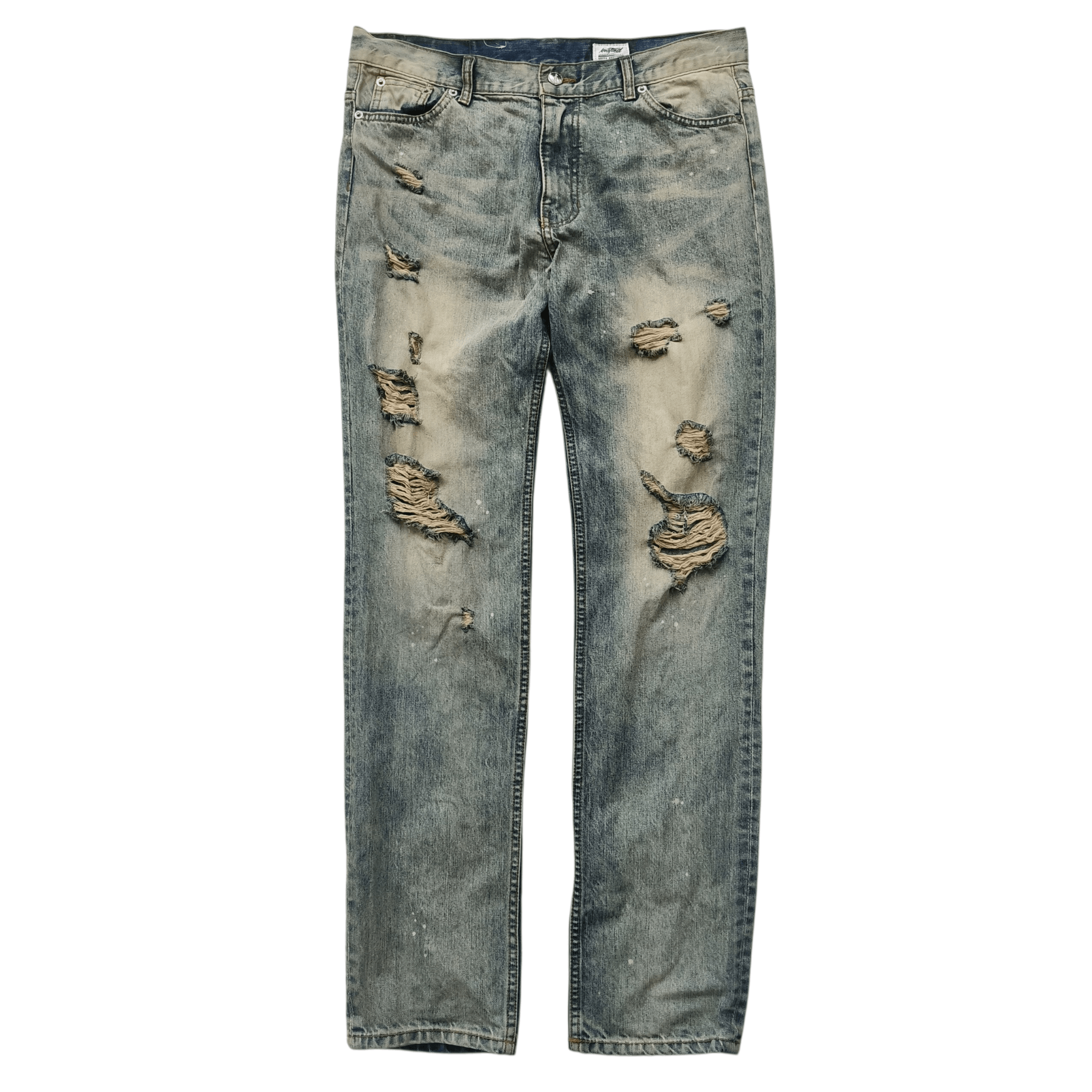 Japanese Brand Krafted Mud Wash Distressed Denim Jeans Size US 32 / EU 48 - 1 Thumbnail