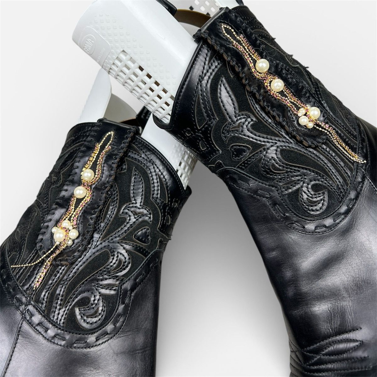 Other Damy Italian Leather Western Cowboy Boots Women’s Size 40 Size US 10 / IT 40 - 5 Thumbnail