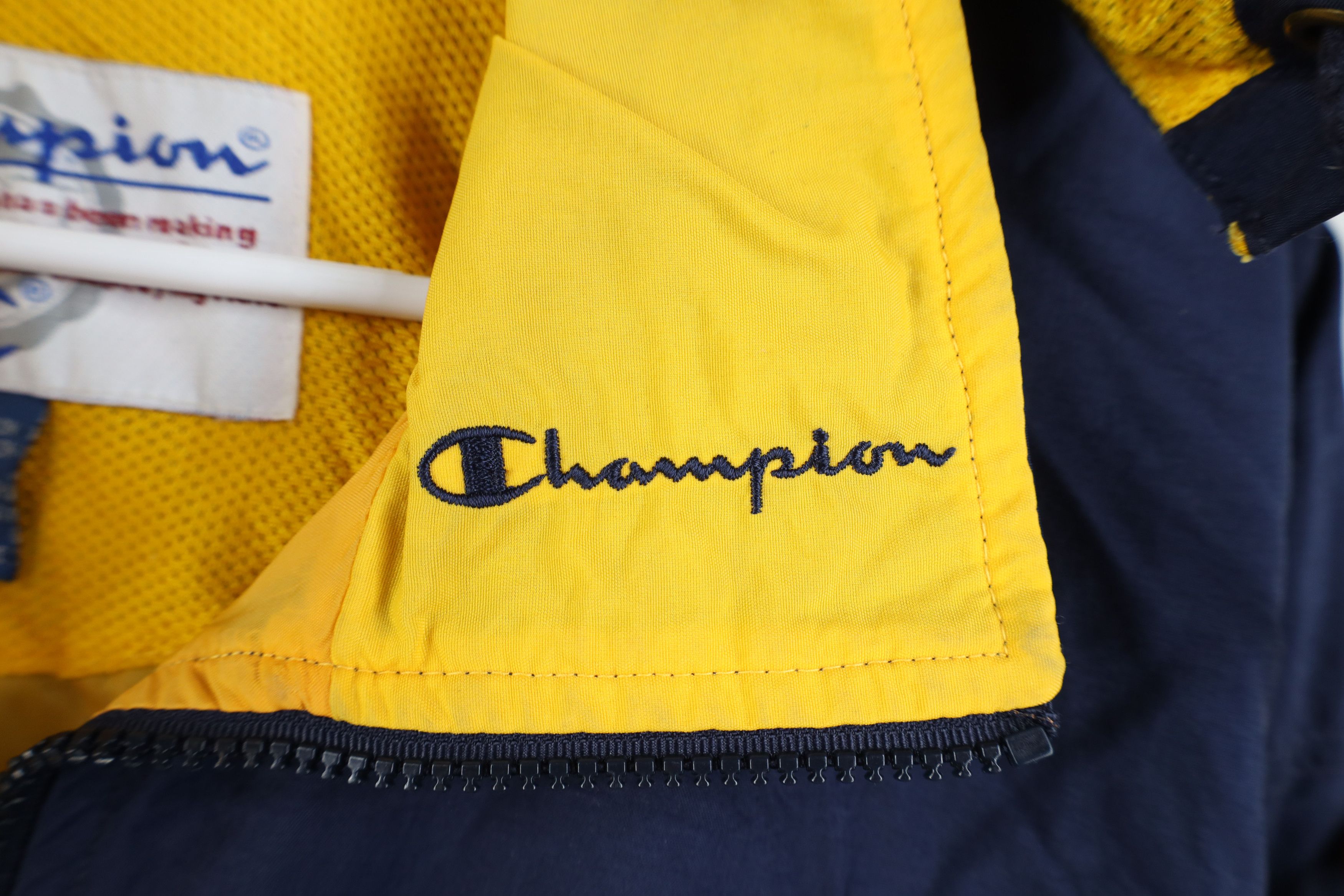 Champion Vintage 90s Champion Hooded Windbreaker Parka Jacket Blue Size US M / EU 48-50 / 2 - 6 Thumbnail