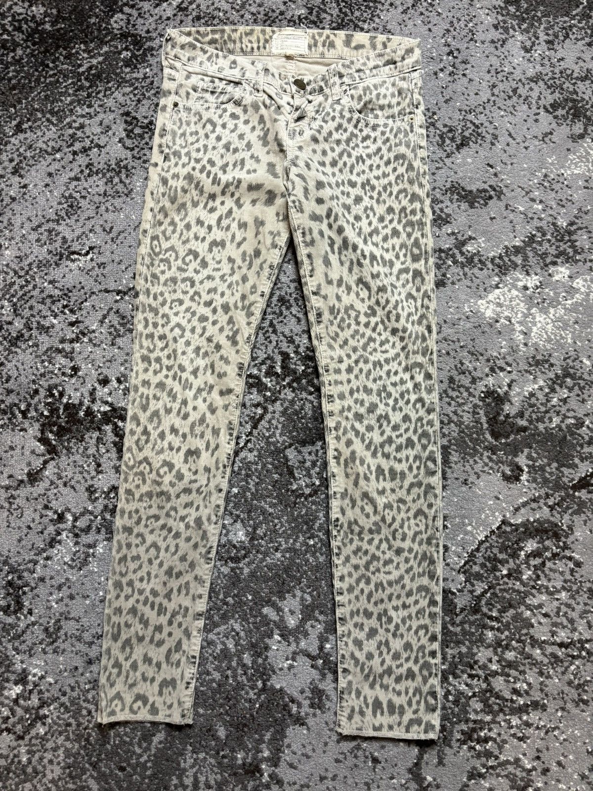 Current/Elliot × Japanese Brand × Vintage Vintage leopard print Current Elliott low waist velvet jeans Size 26" / US 2 / IT 38 - 1 Thumbnail