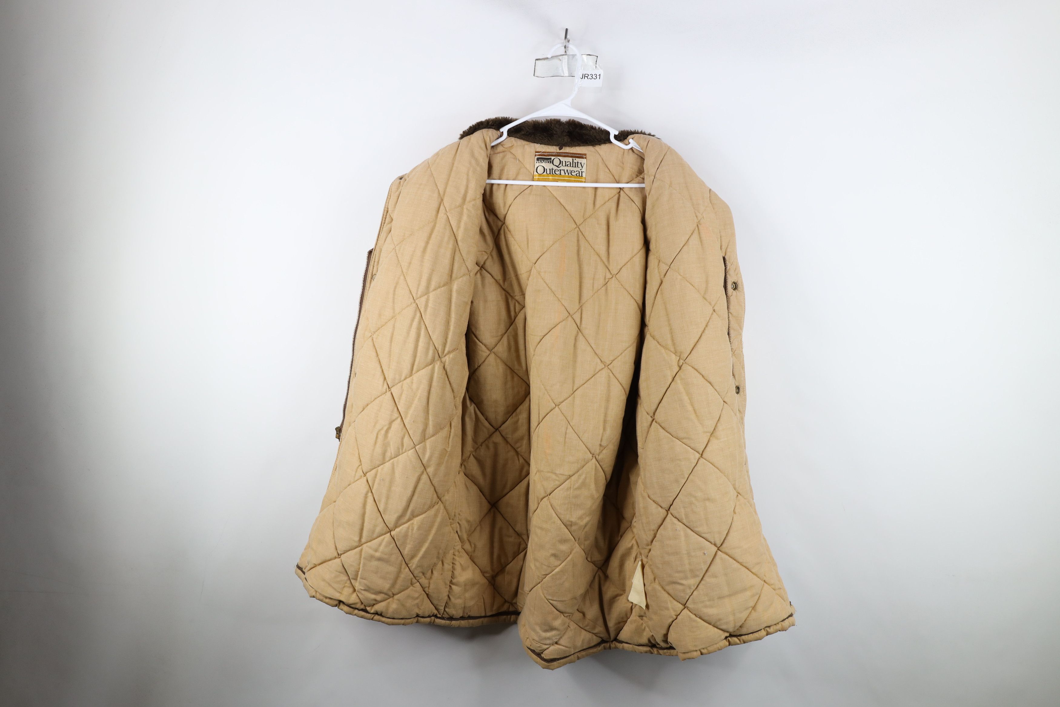 Vintage Vintage 70s Streetwear Chambray Hooded Quilted Parka Jacket Size US XXL / EU 58 / 5 - 11 Thumbnail