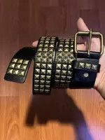 Japanese Brand × Vintage Pyramid Studded Belt (gold) Size ONE SIZE - 4 Thumbnail