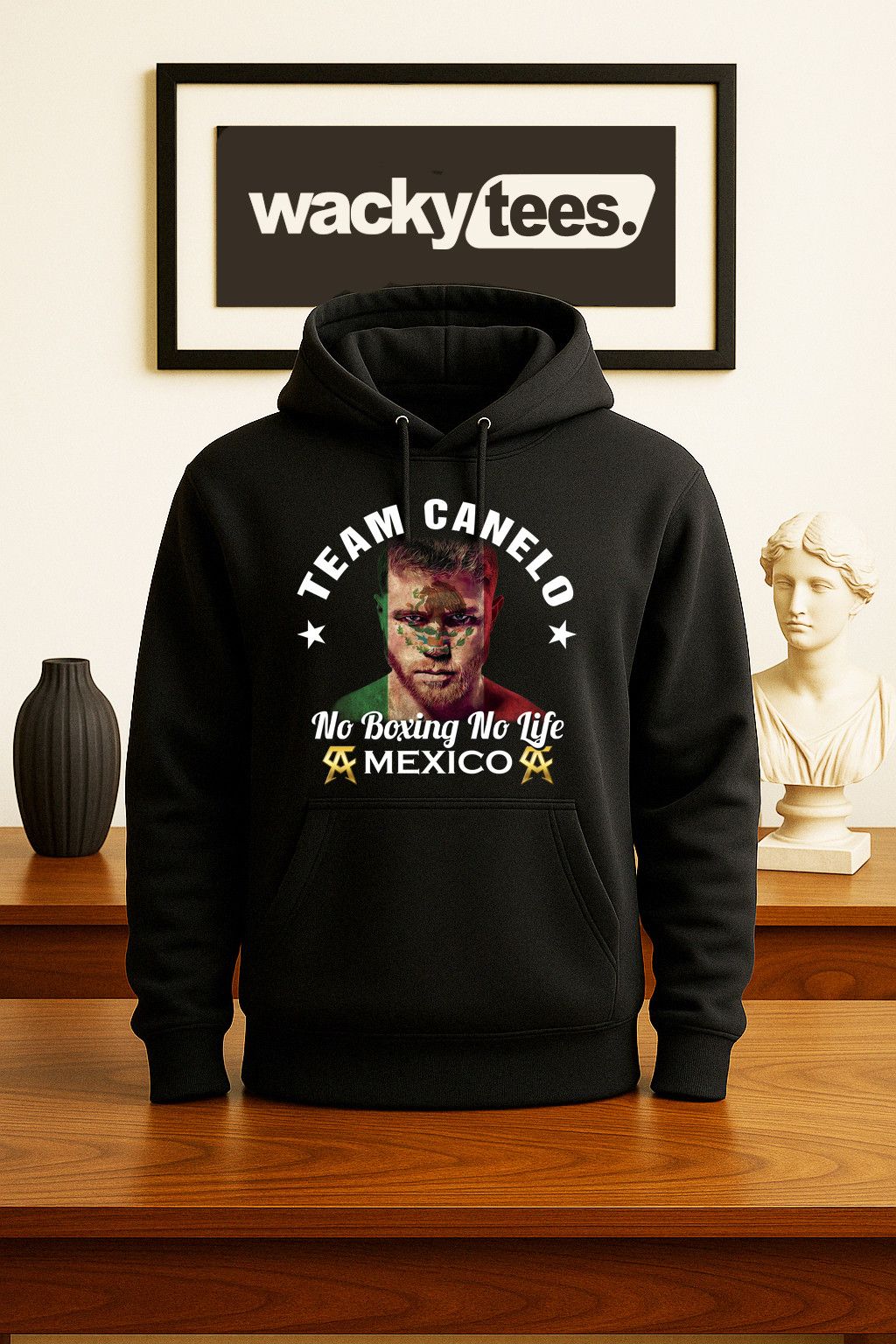Other Team Canelo Alvarez Mexican Flag Face Graphic Tee Shirt Size US L / EU 52-54 / 3 - 4 Thumbnail