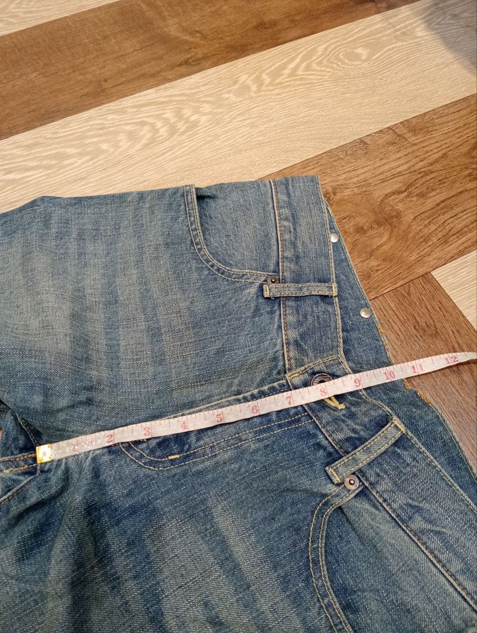 BUFFALO BOBS BUFFALO JEANS JAPAN HAGI MIX LEATHER FLARED DENIM PANTS Size US 30 / EU 46 - 15 Thumbnail